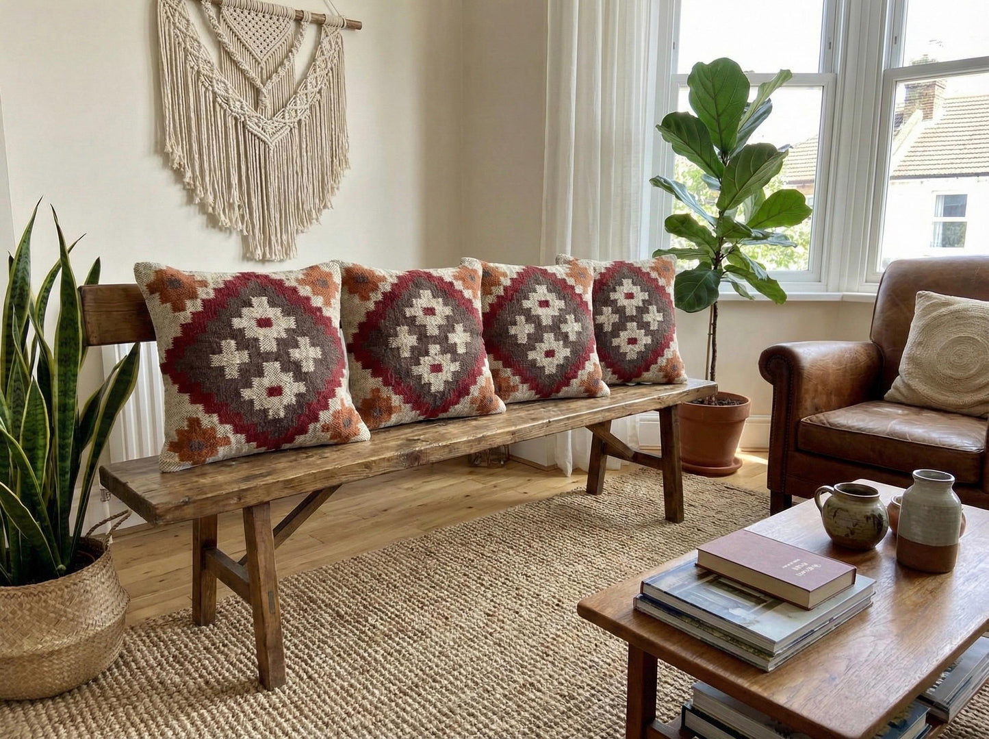 Handwoven cushion cover