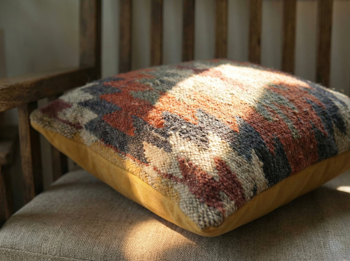Jute Cushion Cover- Natural Cushion cover (Stepwell Collection)