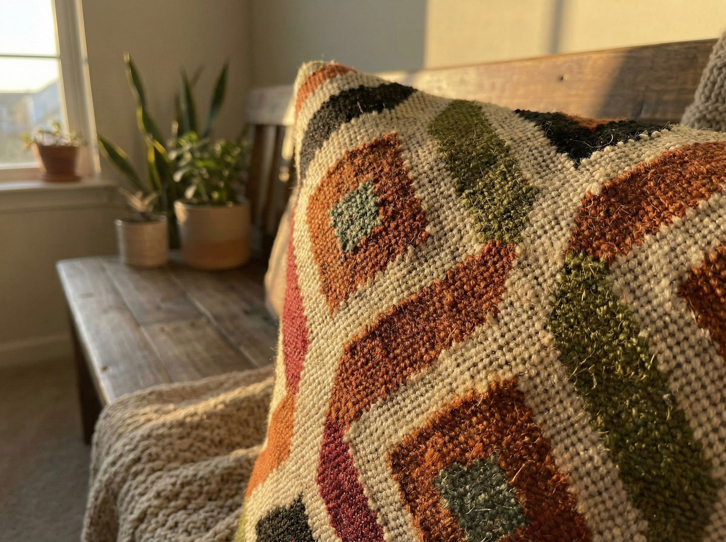 Jute Pillow Cover- Stepwell Collection