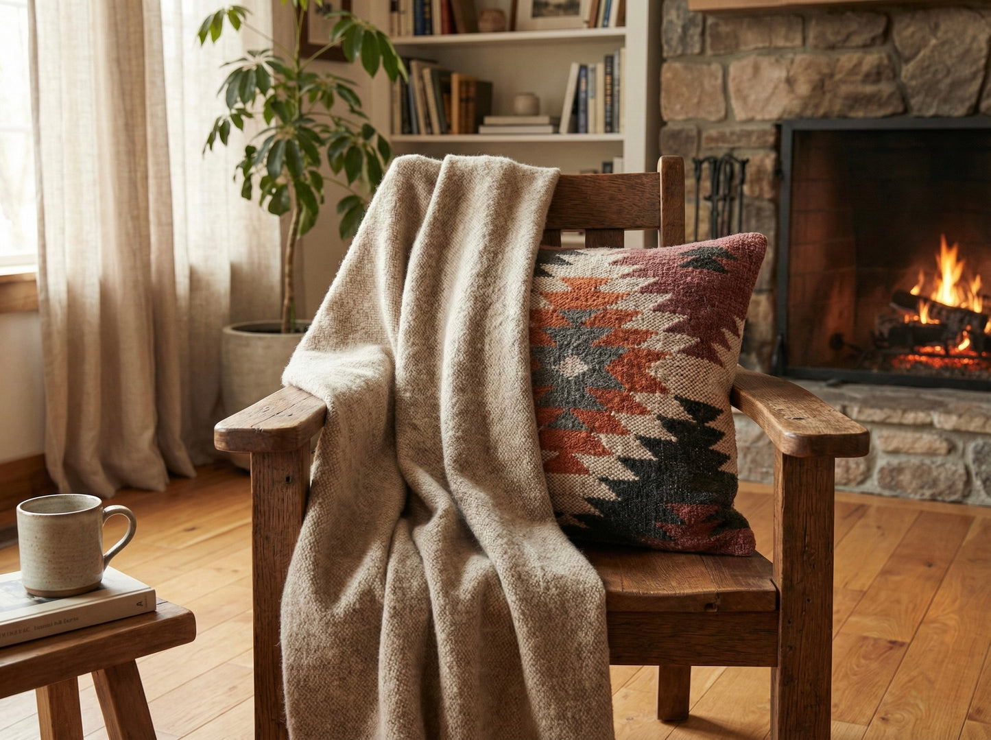 Jute Pillow Cover- Natural Cushion cover (Stepwell Collection)
