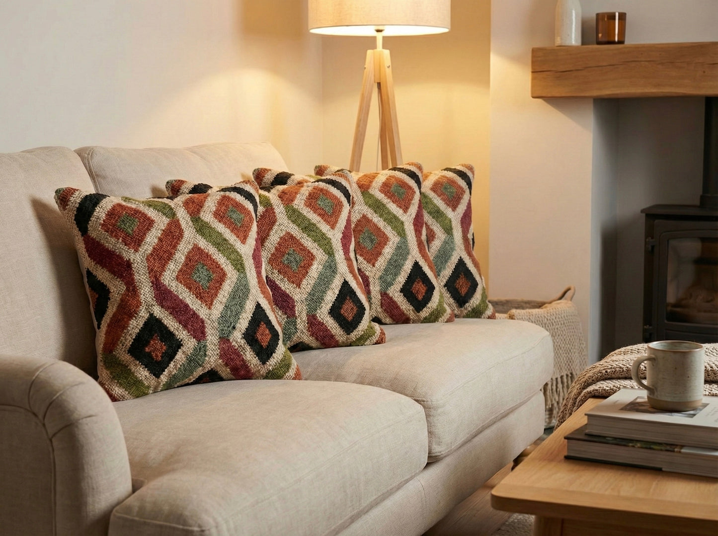 Jute Pillow Cover- Stepwell Collection