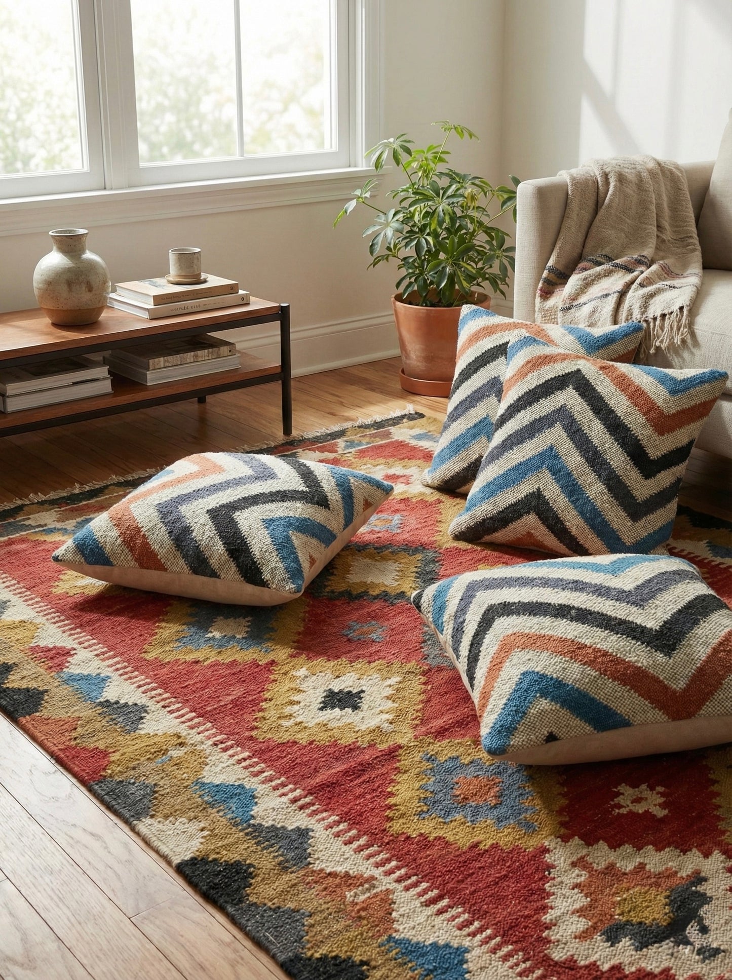 Jute Cushion Cover- Natural Cushion cover (Stepwell Collection)