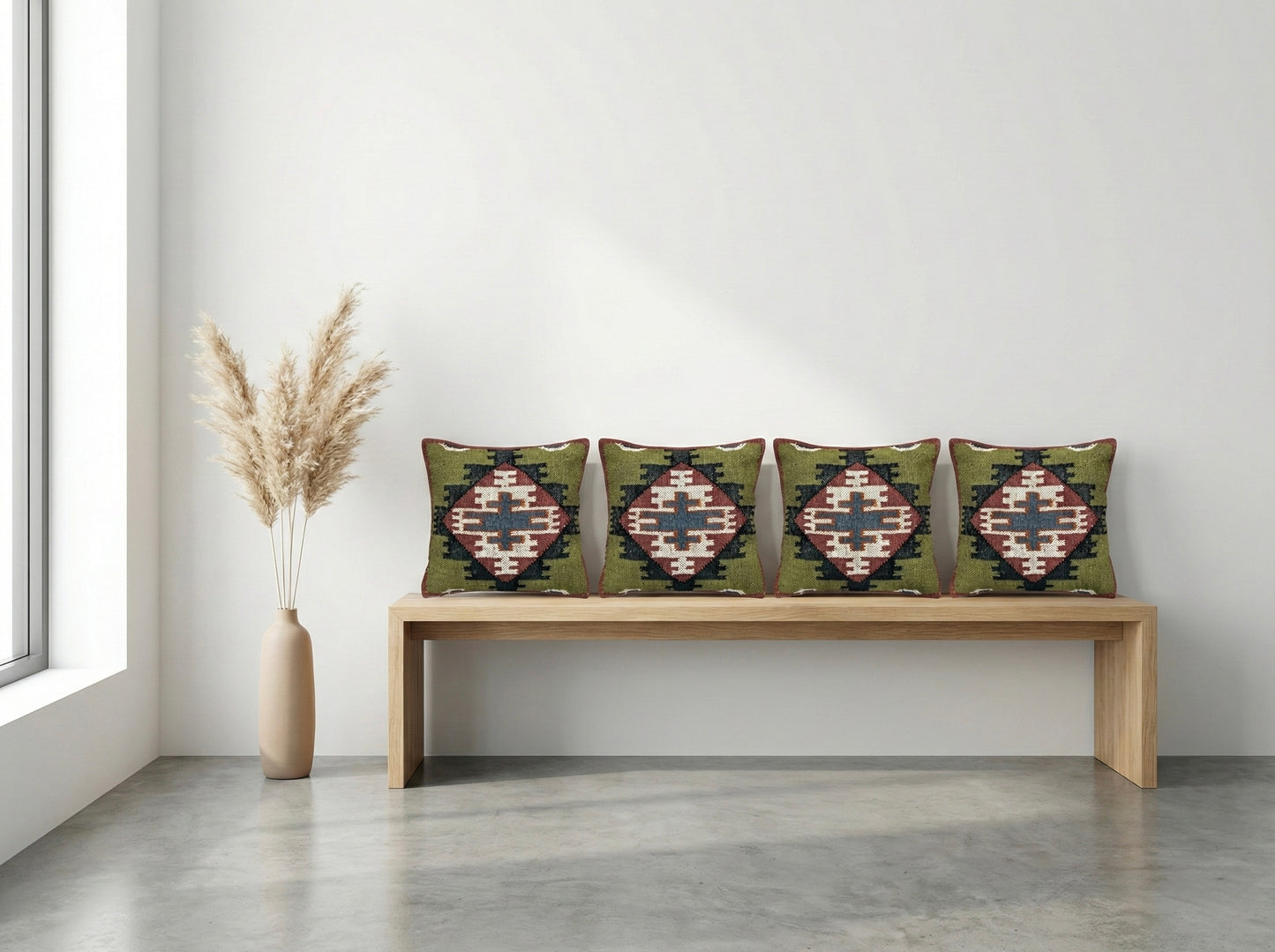 Jute Cushion Cover- Natural Cushion cover (Stepwell Collection)