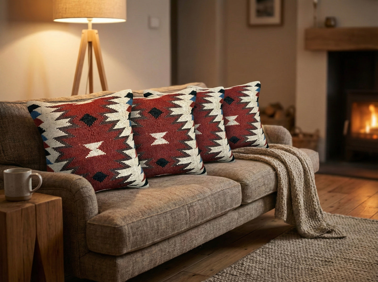 Jute Cushion Cover- Natural Cushion cover (Stepwell Collection)