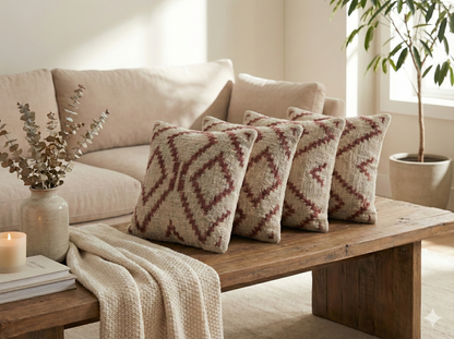 Jute Cushion Cover- Natural Cushion cover (Stepwell Collection)