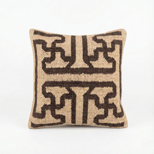 Jute cushion cover