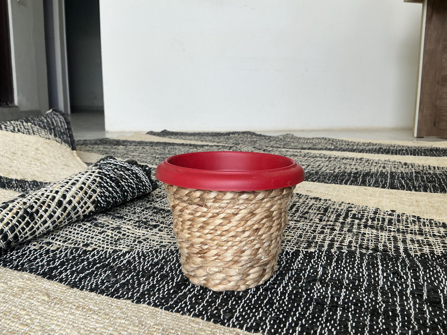 Handwoven Jute Wool Rug