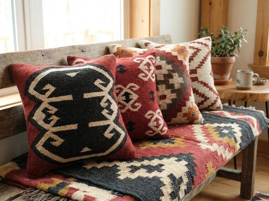 Jute cushion cover