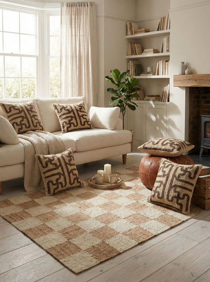 Jute cushion cover