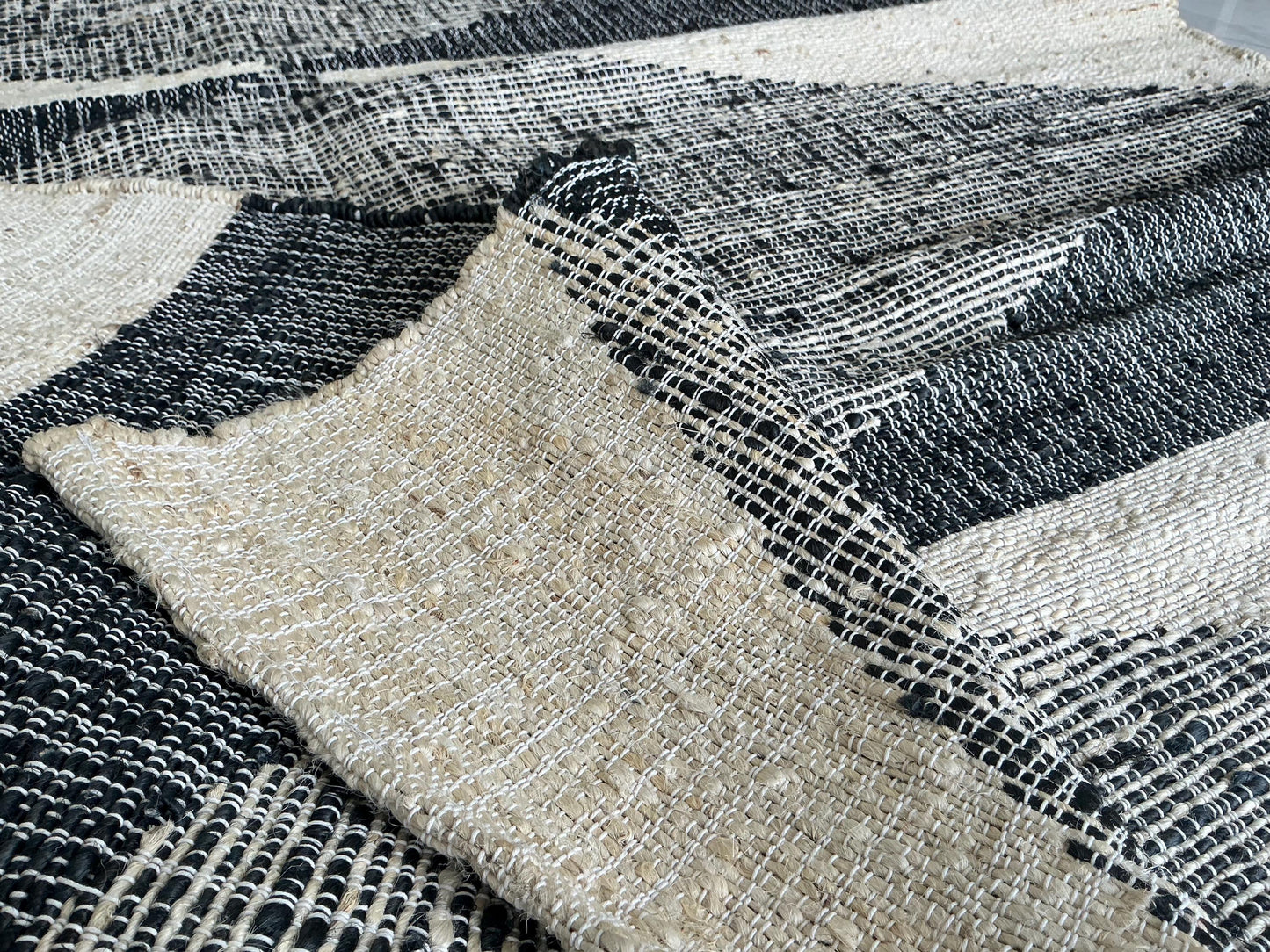 Handwoven Jute Wool Rug
