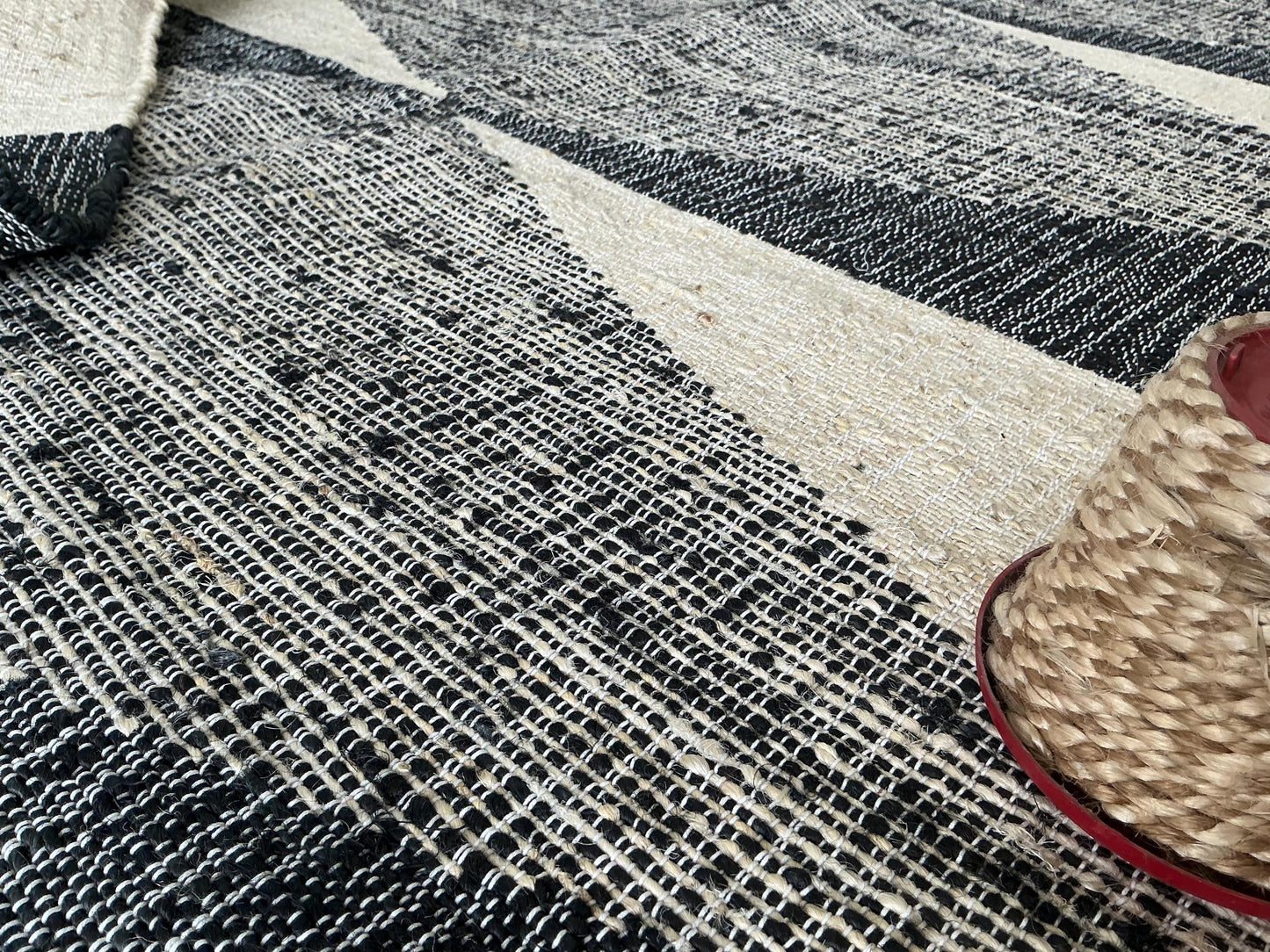 Handwoven Jute Wool Rug